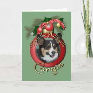 Cartes Pour Fêtes Annuelles Noël - Deck the Halls - Corgis