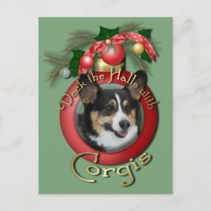 Cartes Pour Fêtes Annuelles Noël - Deck the Halls - Corgis