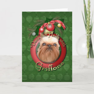 Cartes Pour Fêtes Annuelles Noël - Deck the Halls - Griffons