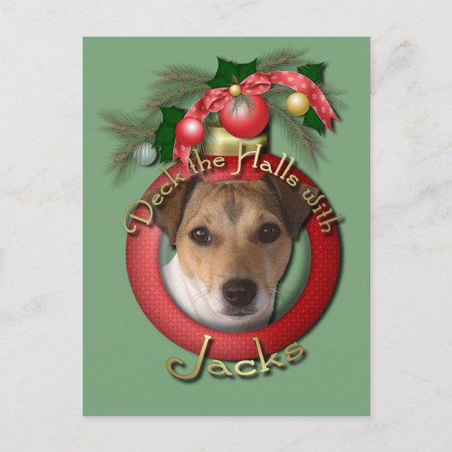 Cartes Pour Fêtes Annuelles Noël - Deck the Halls - Jacks (Devant)