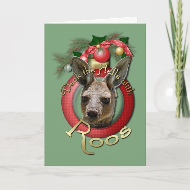 Cartes Pour Fêtes Annuelles Noël - Deck the Halls - Roos (Devant)
