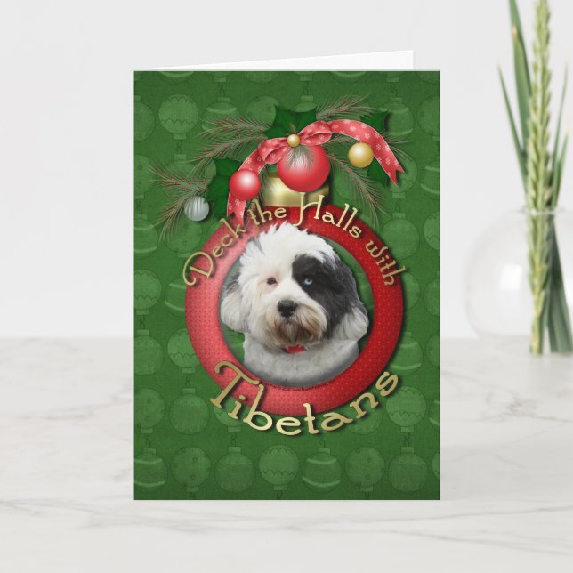 Cartes Pour Fêtes Annuelles Noël - Deck the Halls - Tibétains (Devant)