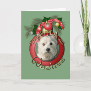 Cartes Pour Fêtes Annuelles Noël - Deck the Halls - Westies