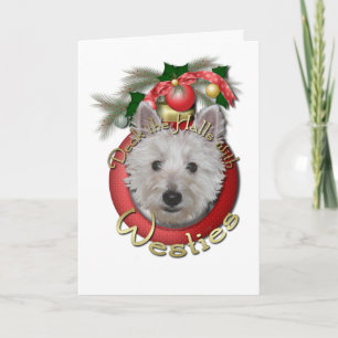 Cartes Pour Fêtes Annuelles Noël - Deck the Halls - Westies - Tank