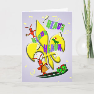 Cartes Pour Fêtes Annuelles Noël d'écrevisses de Cajun