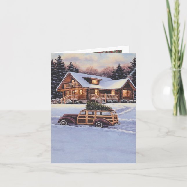 Cartes Pour Fêtes Annuelles Noël démodé (Devant)