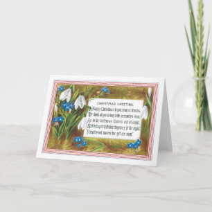 Cartes Pour Fêtes Annuelles Noël démodé, perce-neiges