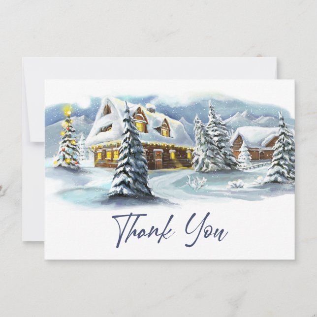 Cartes Pour Fêtes Annuelles Noël d'entreprise d'hiver (Devant)