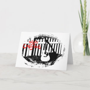 Cartes Pour Fêtes Annuelles Noël des amateurs de musique - Noël de guitare aco