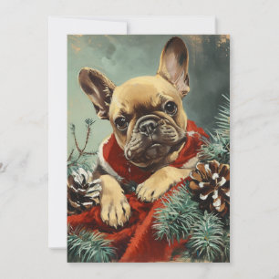 Cartes Pour Fêtes Annuelles Noël des Bulldog français