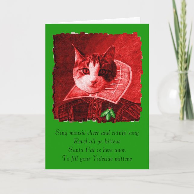 Cartes Pour Fêtes Annuelles Noël des catspeare de William (Devant)
