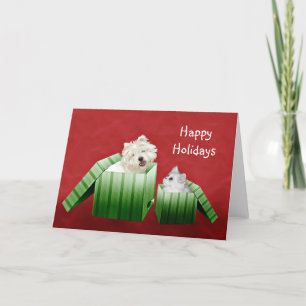 Cartes Pour Fêtes Annuelles Noël des chiens et des chats