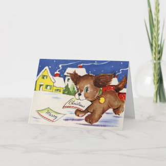 Cartes Pour Fêtes Annuelles Noël des chiots