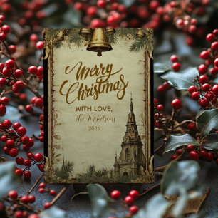 Cartes Pour Fêtes Annuelles Noël des cloches de vacances rustiques