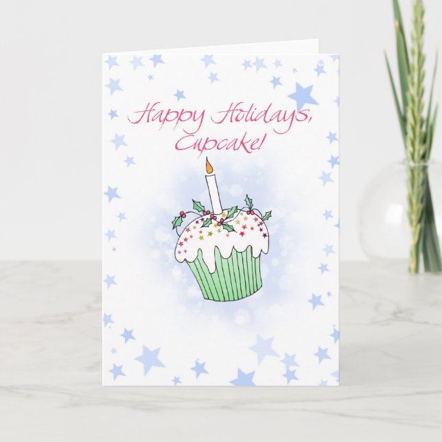 Cartes Pour Fêtes Annuelles noël des cupcakes (Devant)