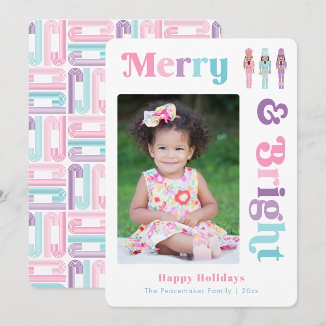 Cartes Pour Fêtes Annuelles Noël des Noisettes afro-américaines colorées (Devant / Derrière)