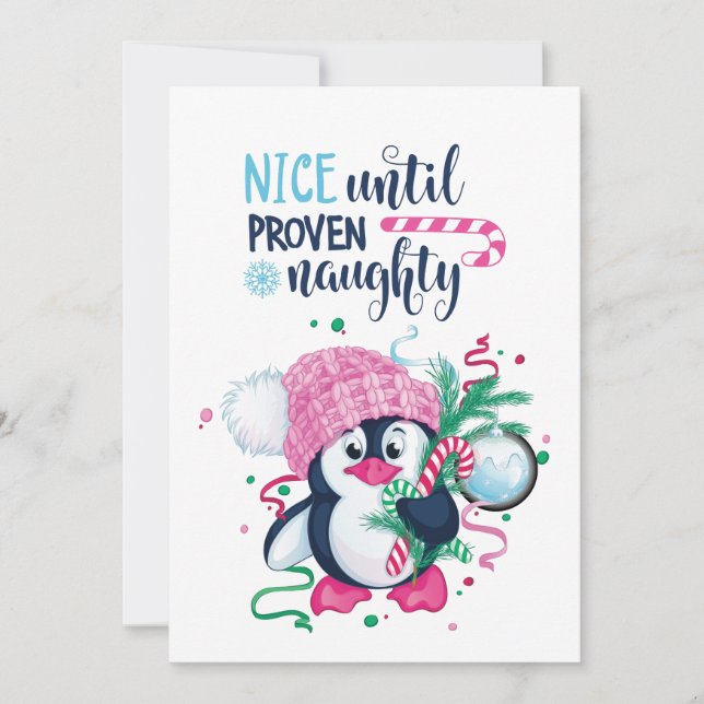 Cartes Pour Fêtes Annuelles Noël des pingouins (Devant)