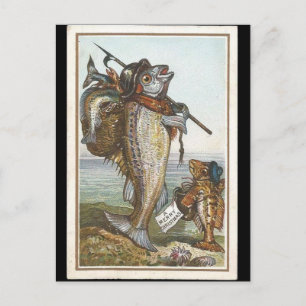 Cartes Pour Fêtes Annuelles Noël des poissons victoriens