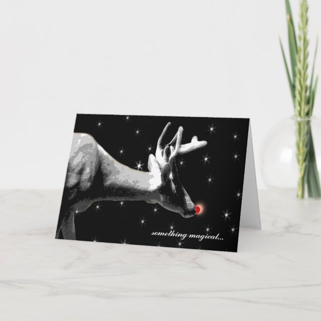 Cartes Pour Fêtes Annuelles Noël des rennes de père Noël (Devant)