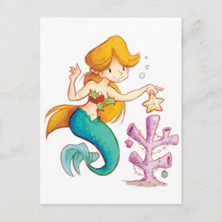 Cartes Pour Fêtes Annuelles Noël des sirènes