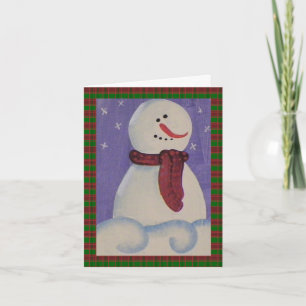 Cartes Pour Fêtes Annuelles Noël des Snowman populaires primitifs