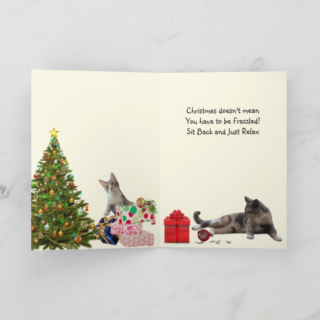 Cartes Pour Fêtes Annuelles Noël détendu de Callie Muffin - Noël de chat (Intérieur)