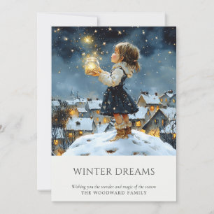 Cartes Pour Fêtes Annuelles Noël d'hiver enchanté