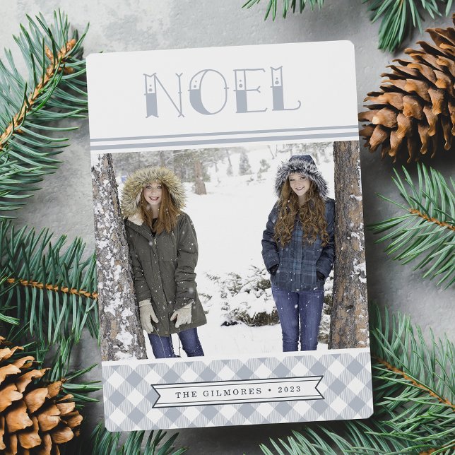 Cartes Pour Fêtes Annuelles Noel d'hiver | Photo de vacances (Créateur téléchargé)
