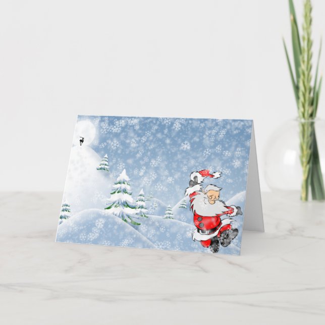 Cartes Pour Fêtes Annuelles Noël d'hiver Scène Noël Noël Noël Noël Noël Fête d (Devant)