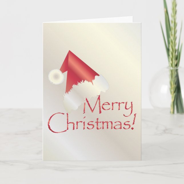 Cartes Pour Fêtes Annuelles Noël d'or blanc (Devant)