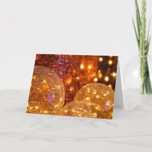 Cartes Pour Fêtes Annuelles Noël d'or, Vacances simples Ornements Vintages