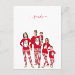 Cartes Pour Fêtes Annuelles Noël double face avec deux photos de famille perso
