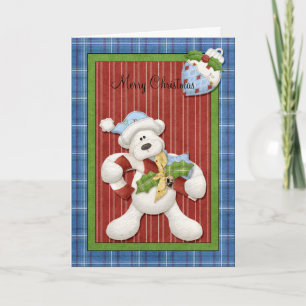 Cartes Pour Fêtes Annuelles Noël d'ours de nounours