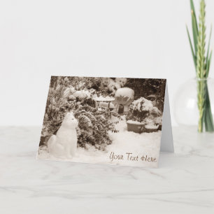 Cartes Pour Fêtes Annuelles Noël drôle de bonhomme de neige d'akita de neige