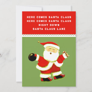 Cartes Pour Fêtes Annuelles Noël drôle de Bowling