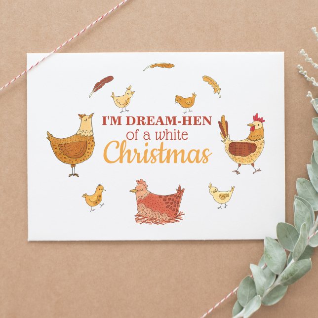 Cartes Pour Fêtes Annuelles Noël drôle de poulet (Créateur téléchargé)