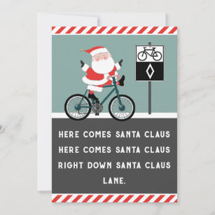 Cartes Pour Fêtes Annuelles Noël drôle de vélo