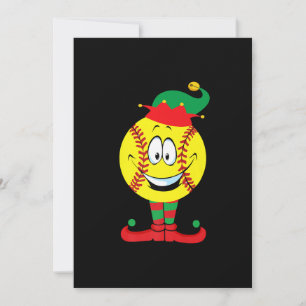 Cartes Pour Fêtes Annuelles Noël Drôle Softball ELF Xmas Pyjama Assortis