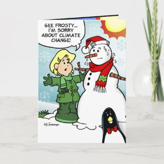 Cartes Pour Fêtes Annuelles Noël du changement climatique