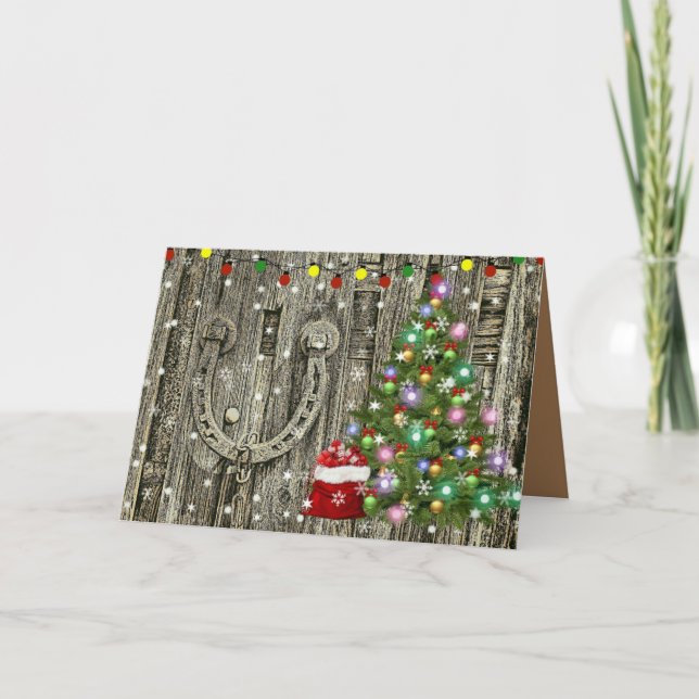 Cartes Pour Fêtes Annuelles Noël du charme du pays (Devant)