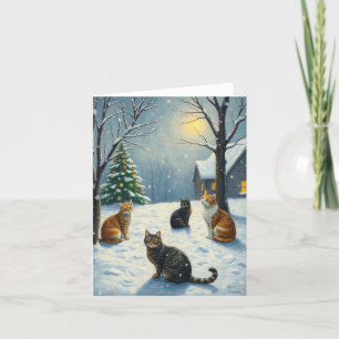 Cartes Pour Fêtes Annuelles Noël du chat