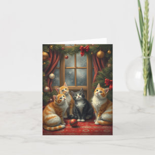 Cartes Pour Fêtes Annuelles Noël du chat