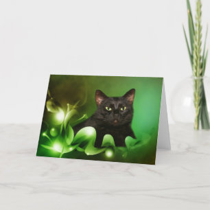 Cartes Pour Fêtes Annuelles Noël du chat noir
