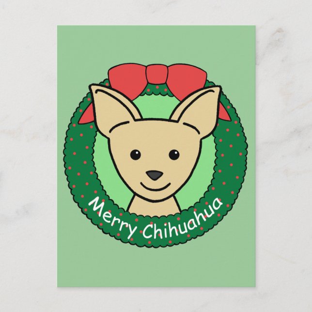 Cartes Pour Fêtes Annuelles Noël du Chihuahua (Devant)