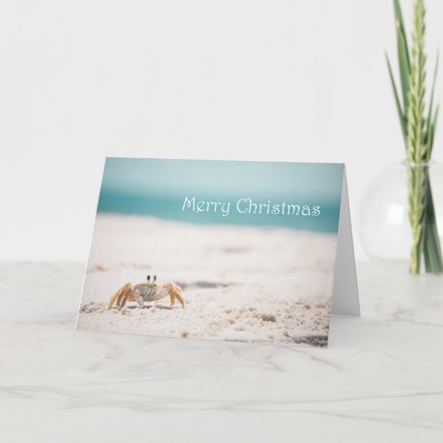 Cartes Pour Fêtes Annuelles Noël du crabe de sable (Devant)