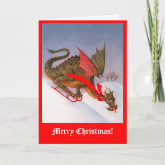 Cartes Pour Fêtes Annuelles Noël du dragon dormant