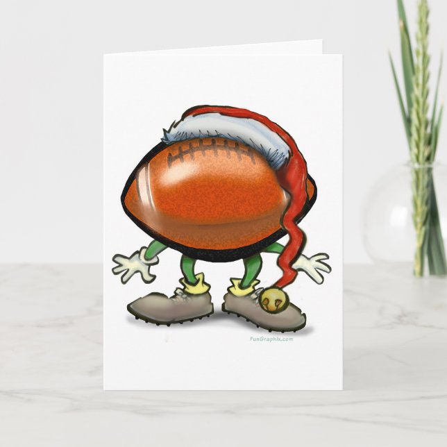 Cartes Pour Fêtes Annuelles Noël du football (Devant)
