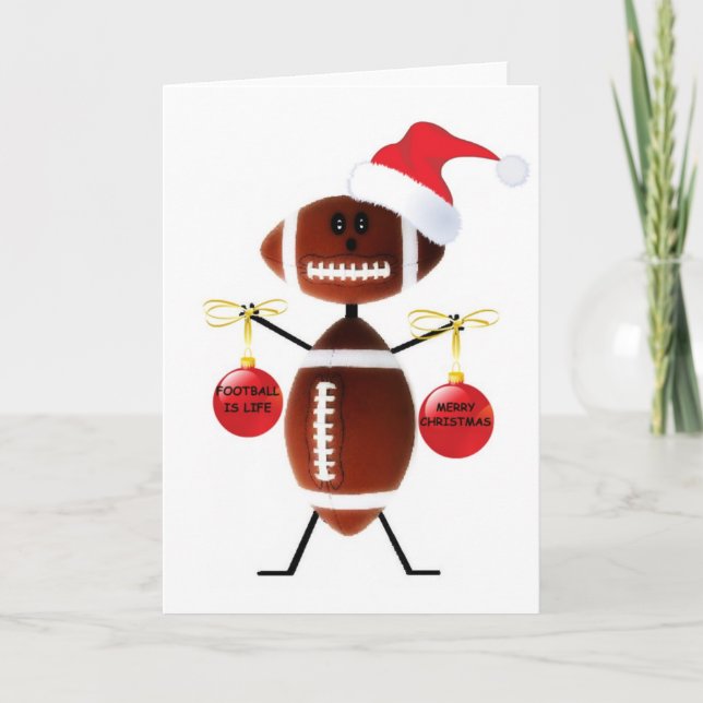 Cartes Pour Fêtes Annuelles Noël du football (Devant)