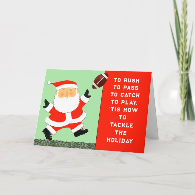 Cartes Pour Fêtes Annuelles Noël du football (Devant)