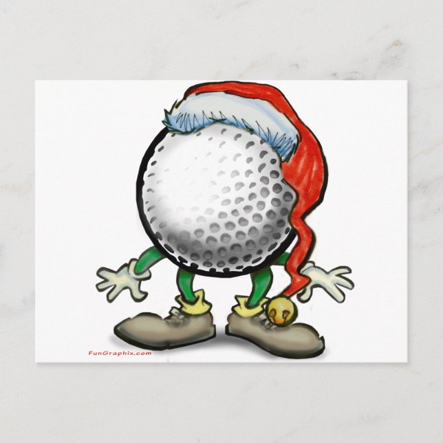 Cartes Pour Fêtes Annuelles Noël du golf (Devant)